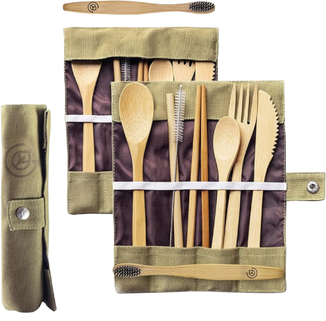 Reusable Bamboo Cutlery Sets