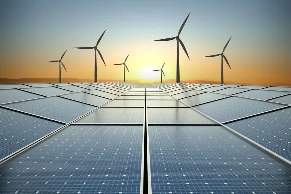 Solar panel and wind Turbines