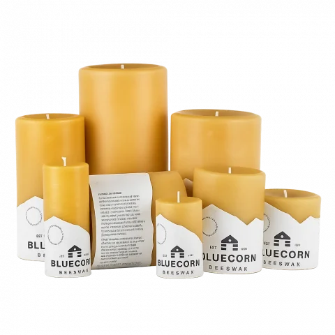 Pure Beeswax Pillar Candles